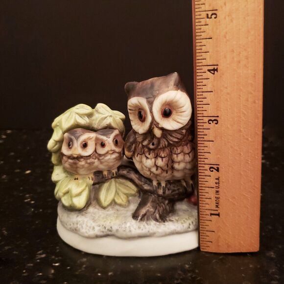 Homco #1298 Mother and Baby Owls Figurine Porcelain Ceramic Vintage - Picture 9 of 10